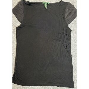 Lauren Ralph‎ Lauren Women's Black Short Sleeve Top Size M